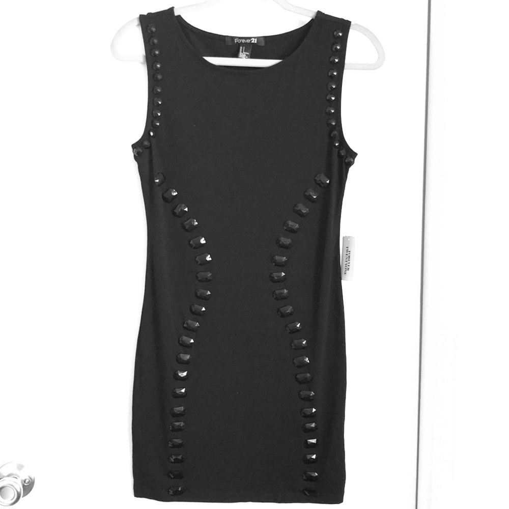 Black mini dress